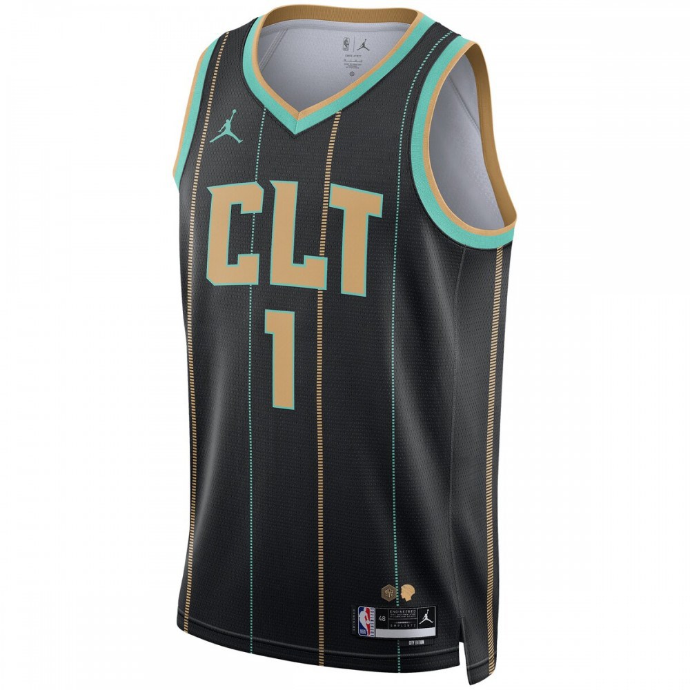 LaMelo Ball Charlotte Hornets Jordan Brand Unisex 2022/23 Swingman Jersey - City Edition - Black-Pro Kit Vault | Brand New 26/27 Sports Jerseys